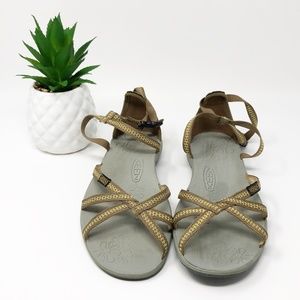 Keen Strappy Suede Back Sandals Brown 8.5